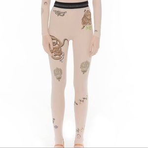Marine Serre Tattoo Printed Tights